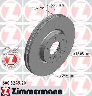 ZIMMERMANN 600324920 гальмівний диск