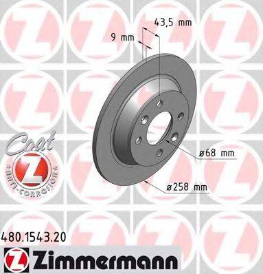 ZIMMERMANN 480154320 гальмівний диск