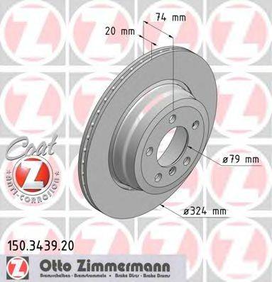 ZIMMERMANN 150343920 гальмівний диск