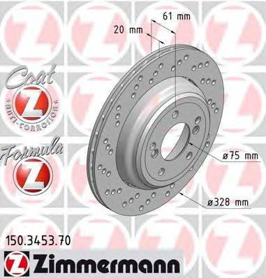 ZIMMERMANN 150345370 гальмівний диск