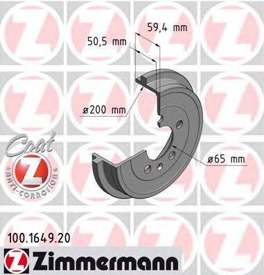 ZIMMERMANN 100164920 Гальмівний барабан