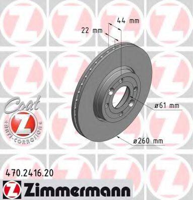 ZIMMERMANN 470241620 гальмівний диск