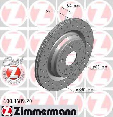 ZIMMERMANN 400368920 гальмівний диск