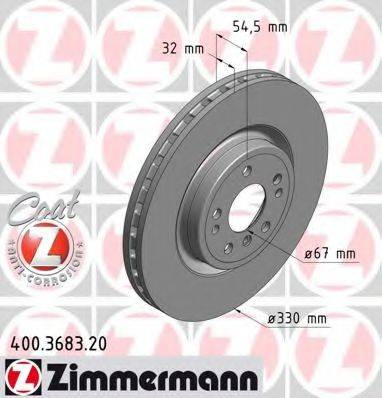 ZIMMERMANN 400368320 гальмівний диск