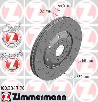 ZIMMERMANN 100334770 гальмівний диск