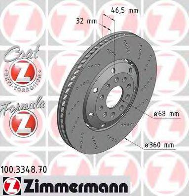 ZIMMERMANN 100334870 гальмівний диск