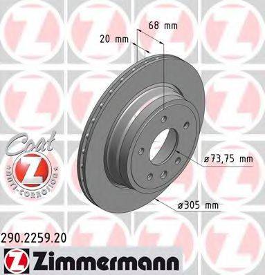 ZIMMERMANN 290225920 гальмівний диск