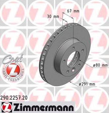 ZIMMERMANN 290225720 гальмівний диск