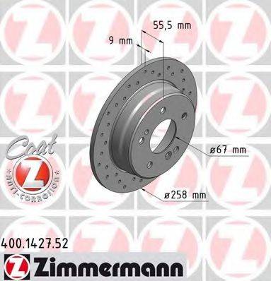 ZIMMERMANN 400142752 гальмівний диск