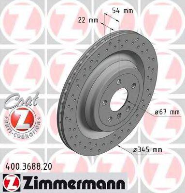 ZIMMERMANN 400368820 гальмівний диск