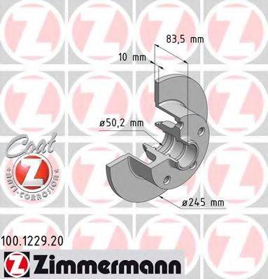 ZIMMERMANN 100122920 гальмівний диск