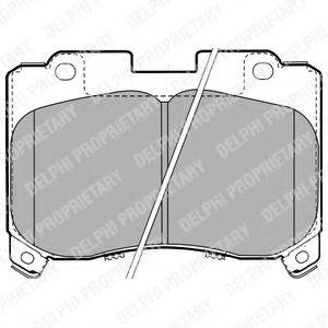 DELPHI LP1061 Комплект гальмівних колодок, дискове гальмо