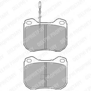 DELPHI LP108 Комплект гальмівних колодок, дискове гальмо