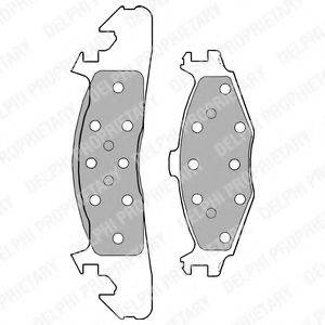 DELPHI LP1163 Комплект гальмівних колодок, дискове гальмо