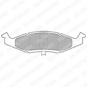 DELPHI LP1225 Комплект гальмівних колодок, дискове гальмо