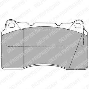 DELPHI LP1422 Комплект гальмівних колодок, дискове гальмо