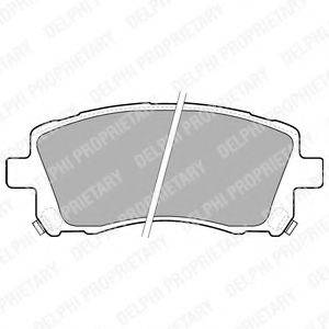 DELPHI LP1663 Комплект гальмівних колодок, дискове гальмо