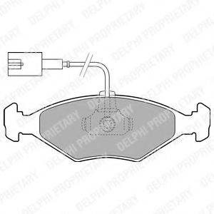 DELPHI LP1855 Комплект гальмівних колодок, дискове гальмо