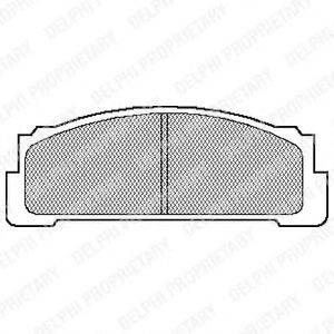 DELPHI LP28 Комплект гальмівних колодок, дискове гальмо