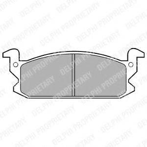 DELPHI LP399 Комплект гальмівних колодок, дискове гальмо