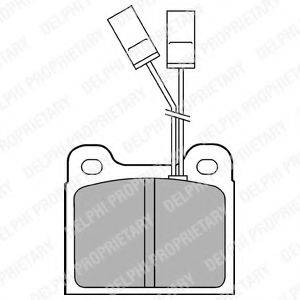 DELPHI LP477 Комплект гальмівних колодок, дискове гальмо