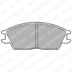 DELPHI LP593 Комплект гальмівних колодок, дискове гальмо