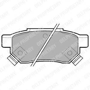 DELPHI LP625 Комплект гальмівних колодок, дискове гальмо