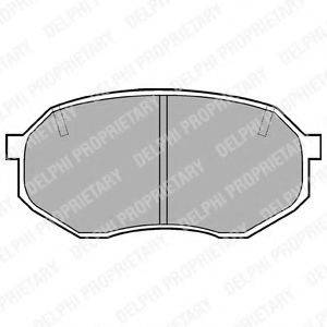 DELPHI LP630 Комплект гальмівних колодок, дискове гальмо
