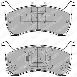 DELPHI LP663 Комплект гальмівних колодок, дискове гальмо
