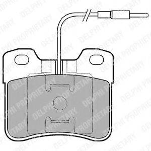 DELPHI LP703 Комплект гальмівних колодок, дискове гальмо