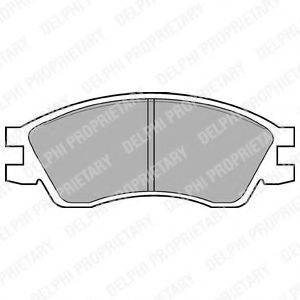DELPHI LP819 Комплект гальмівних колодок, дискове гальмо