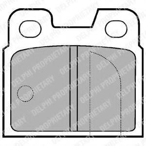 DELPHI LP83 Комплект гальмівних колодок, дискове гальмо