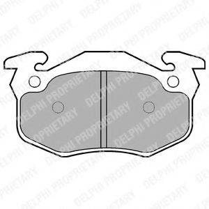 DELPHI LP836 Комплект гальмівних колодок, дискове гальмо