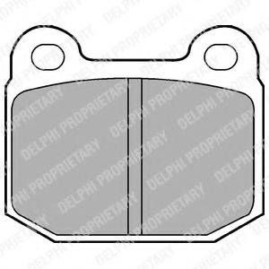 DELPHI LP87 Комплект гальмівних колодок, дискове гальмо