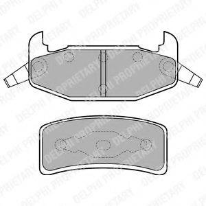 DELPHI LP896 Комплект гальмівних колодок, дискове гальмо