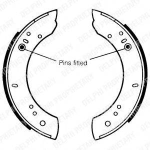 DELPHI LS1072 Комплект гальмівних колодок