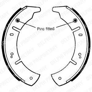 DELPHI LS1090 Комплект гальмівних колодок