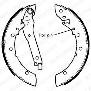 DELPHI LS1280 Комплект гальмівних колодок