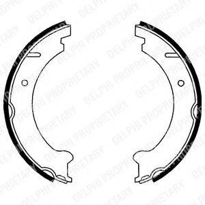 DELPHI LS1781 Комплект гальмівних колодок, стоянкова гальмівна система