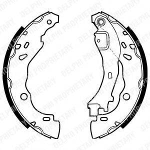 DELPHI LS1975 Комплект гальмівних колодок