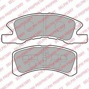 DELPHI LP1918 Комплект гальмівних колодок, дискове гальмо