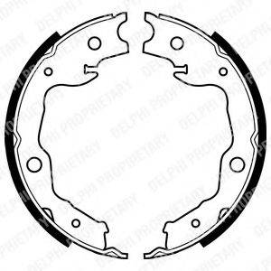 DELPHI LS1999 Комплект гальмівних колодок, стоянкова гальмівна система