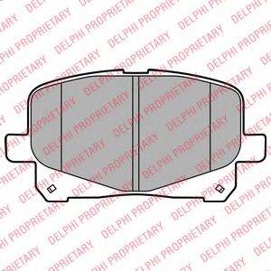 DELPHI LP2129 Комплект гальмівних колодок, дискове гальмо