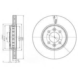 DELPHI BG4536 гальмівний диск