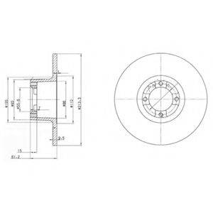 DELPHI BG2081 гальмівний диск