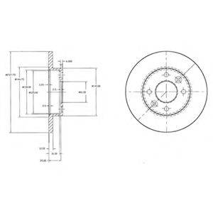 DELPHI BG2217 гальмівний диск