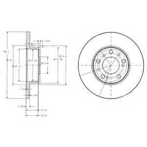 DELPHI BG2257 гальмівний диск