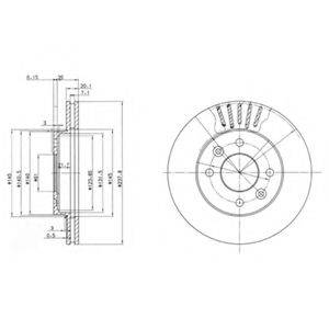 DELPHI BG2282 гальмівний диск