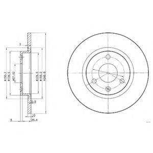 DELPHI BG2724 гальмівний диск