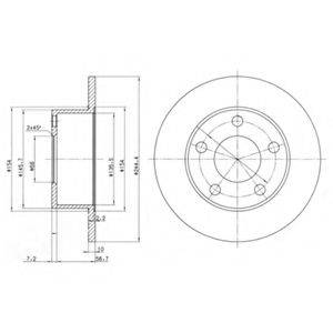 DELPHI BG2746 гальмівний диск